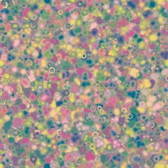 Beautiful abstract multicolored floral pattern with blurred background.Green, magenta, blue and yellow colors. Seamless texture