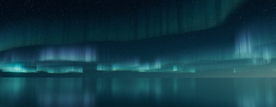 Aurora Borealis Background.