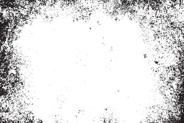 Vector texture overlay grunge effect. Black and white background.