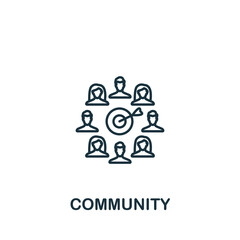 Community icon. Monochrome simple icon for templates, web design and infographics