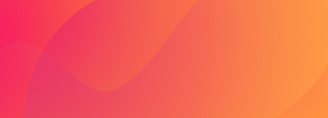 Abstract geometrical orange pink gradient digital web horizontal banner design template blank with place for text . Waves shapes.	