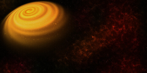 Illustrated space nebula view and galaxy million of stars. Milky way galaxy contain million of stars. Ideal as background, wallpaper, print design etc.,