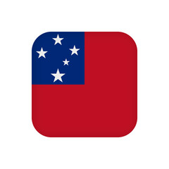 Samoa flag, official colors. Vector illustration.