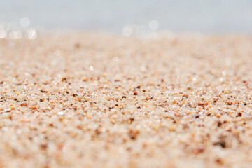 Fototapeta na wymiar Close up of macro shot beach small colorful stones