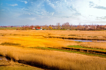 Obraz premium Panoramic view of Zaanse Schans, Netherlands