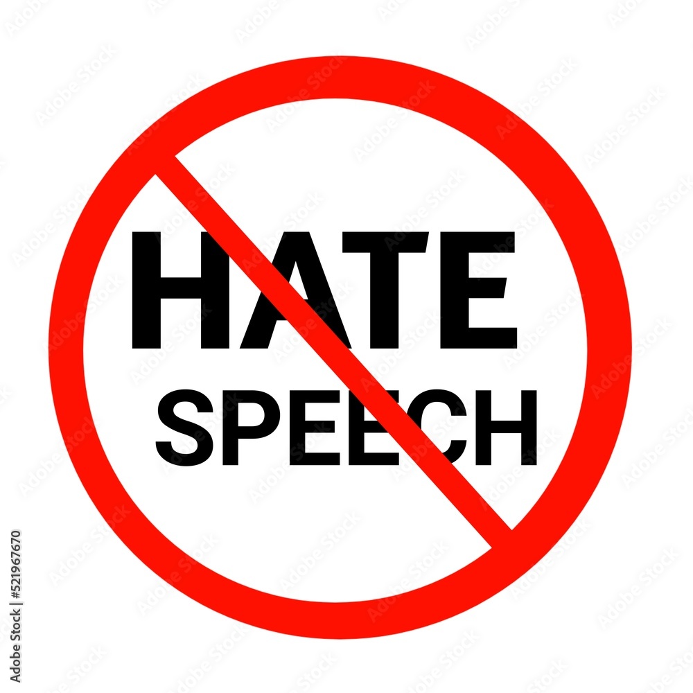 Canvas Prints no hate speech icon