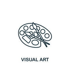 Visual Art icon. Monochrome simple icon for templates, web design and infographics