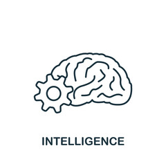 Intelligence icon. Monochrome simple icon for templates, web design and infographics