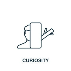 Curiosity icon. Monochrome simple icon for templates, web design and infographics