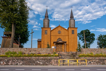 Fototapeta premium Holy Heart of Jesus Church in Jeleniewo, Podlaskie Voivodeship.