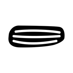 cucumber with stripes glyph icon vector. cucumber with stripes sign. isolated symbol illustration