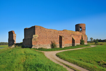 Ruins of medieval castle. Kolo, Greater Poland Voivodeship, Poland.