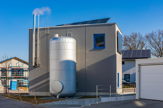 Germany, Baden-Wurttemberg, Waiblingen, Natural gas-operated central heating system
