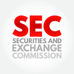 SEC - Securities and Exchange Commission acronym, business concept background