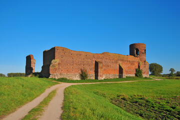 Fototapeta na wymiar Ruins of medieval castle. Kolo, Greater Poland Voivodeship, Poland.