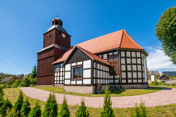 The Church of Mother of God of the Rosary in Dzierzazno Wielkie, Greater Poland voivodeship. Poland