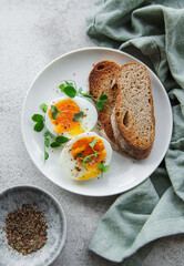 Rye bread  with boiled egg