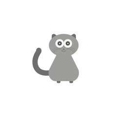 CUTE SMILING GREY CAT ILLUSTRATION VECTOR FILE