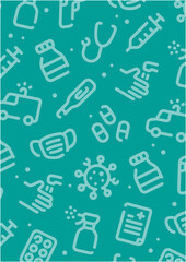 Hygiene and infectious disease pattern background for graphic design.A-size vertical.