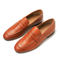 Mens Loafer Shoes, Brown Leather