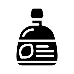 abstract bottle lemon glyph icon vector. abstract bottle lemon sign. isolated symbol illustration