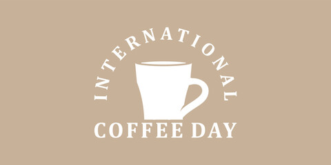 international coffee day logo design, coffee design for barista, coffee shop
