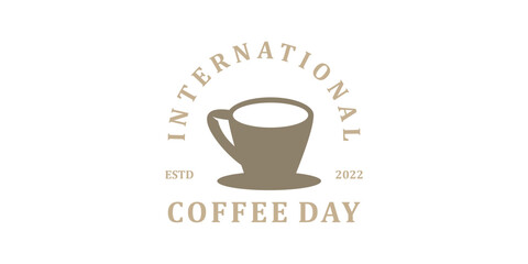 international coffee day logo design
