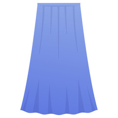 青いフレアスカート