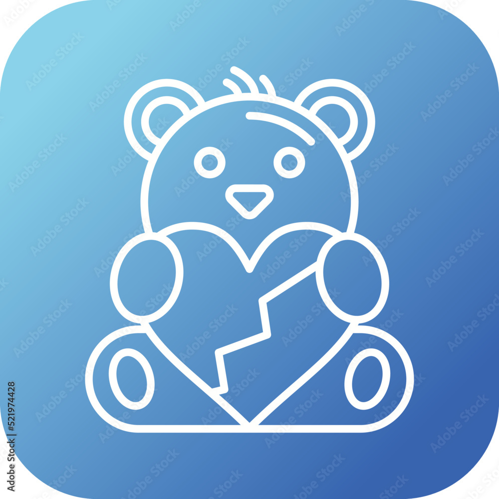 Wall mural Teddy Bear Icon