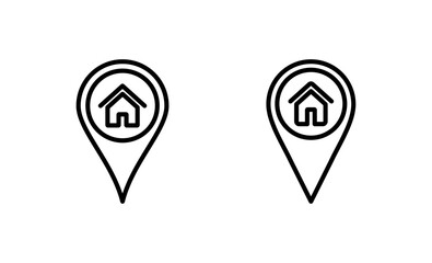Address icon vector. home location sign and symbol. pinpoint