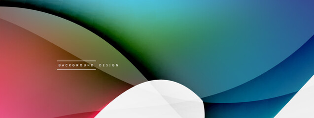 Abstract background. Fluid gradient color wave template for wallpaper, banner, background or landing