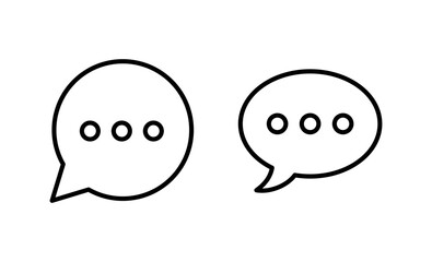 Chat icon vector. speech bubble sign and symbol. comment icon. message