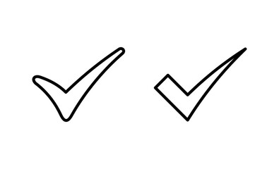 Check mark icon vector. Tick mark sign and symbol