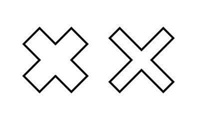 Obraz premium Close icon vector. Delete sign and symbol. cross sign