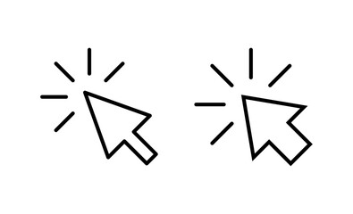 Click icon vector. pointer arrow sign and symbol. cursor icon