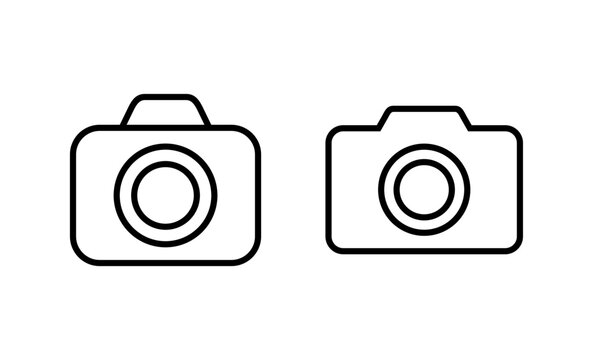 Camera icon vector. photo camera sign and symbol. photography icon.