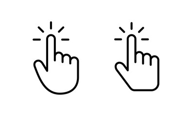 Hand cursor icon vector. cursor sign and symbol. hand cursor icon clik