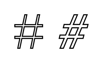 Hashtag icon vector. hashtag sign and symbol