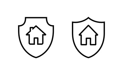 house insurance icon vector. house protection sign and symbol