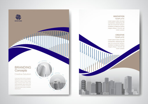 Template vector design for Brochure, AnnualReport, Magazine, Poster, Corporate Presentation, Portfolio, Flyer, infographic, layout modern with color size A4, Front and back, Easy to use.