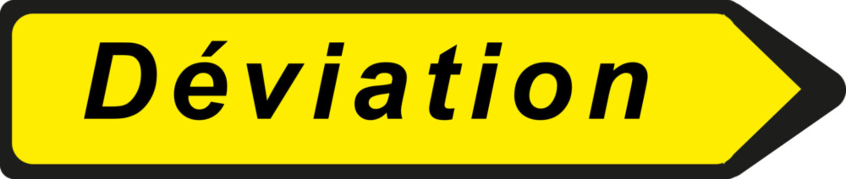 Panneau routier D&eacute;viation