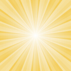 サンバーストの背景　正方形　イエロー