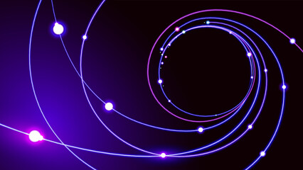 Futuristic data network light connection elements