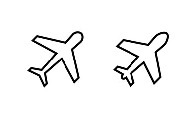 Plane icon vector. Airplane sign and symbol. Flight transport symbol. Travel sign. aeroplane