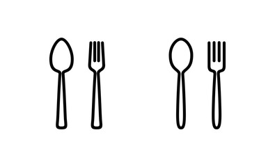 spoon and fork icon vector. spoon, fork and knife icon vector. restaurant sign and symbol