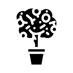 decorative lemon glyph icon vector. decorative lemon sign. isolated symbol illustration