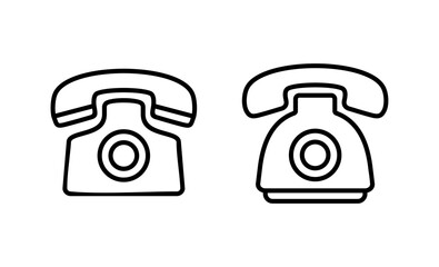 Telephone icon vector. phone sign and symbol