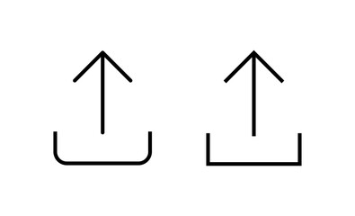 Upload icon vector. load data sign and symbol