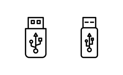 Usb icon vector. Flash disk sign and symbol. flash drive sign.