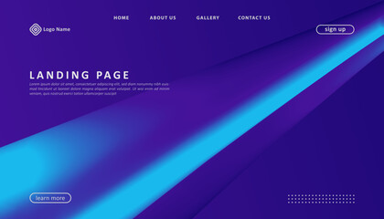 Obraz premium Abstract Modern colorful fluid landing page background